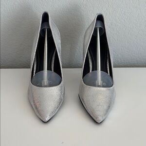 Kendall & Kylie Silver Heels with Stiletto Design